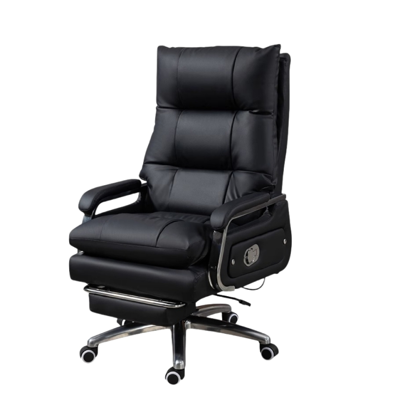 铭思达老板椅牛皮把高清大图