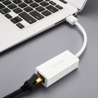 绿联 USB百兆有线网卡转RJ45网线连接器 苹果Mac笔记本电脑外置网口转换器以太网转接线 白