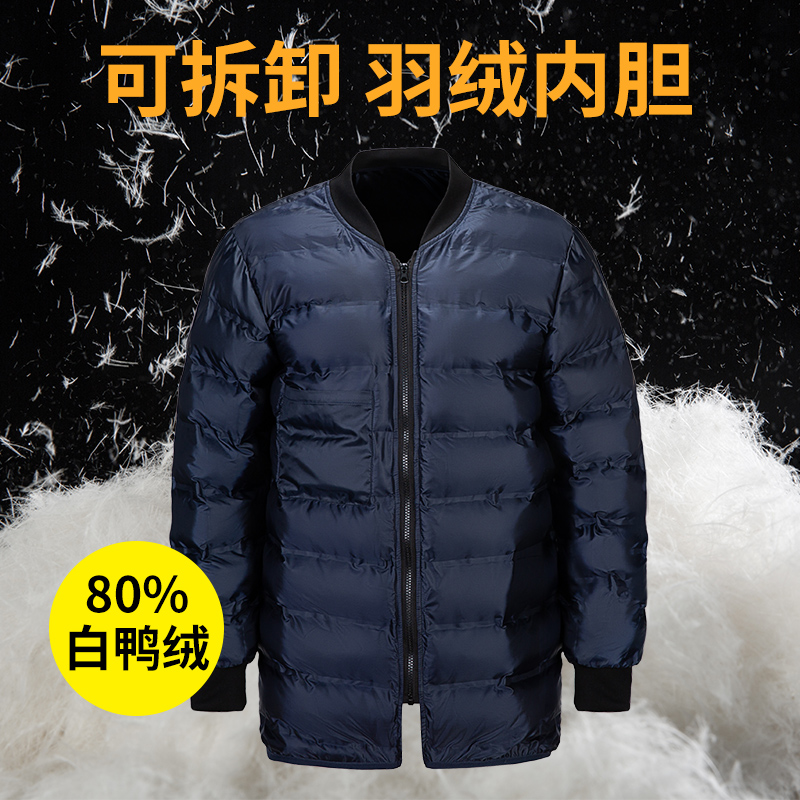 天鸣TMG 8902-2纯棉加厚中长款可拆卸内胆冬装 防寒服 羽绒服 源头工厂 可定制S-5XL 套高清大图