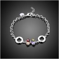 H497 Women Fashion Bracelet女生饰品气质水晶手链镀925纯银复古送女朋友七夕情人节礼物