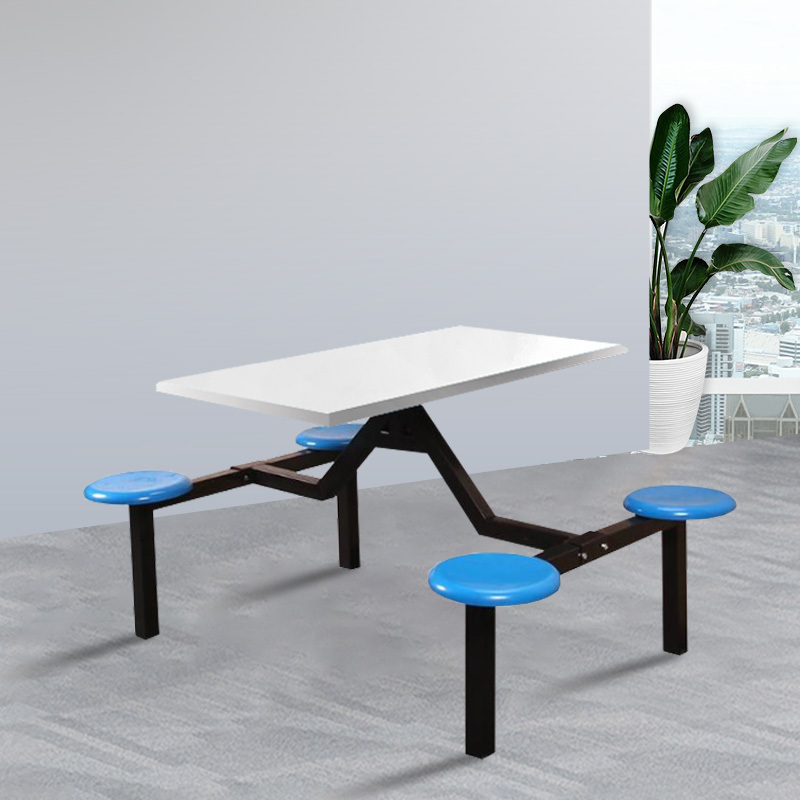 皋城好德食堂不锈钢连体桌四人位hdcz1200视频