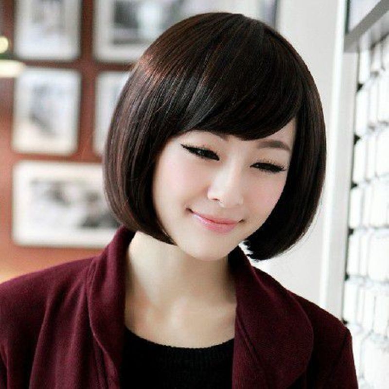 假发修饰脸型假发女帅气逼真齐刘海短发bobo头短发女假发沙宣短发