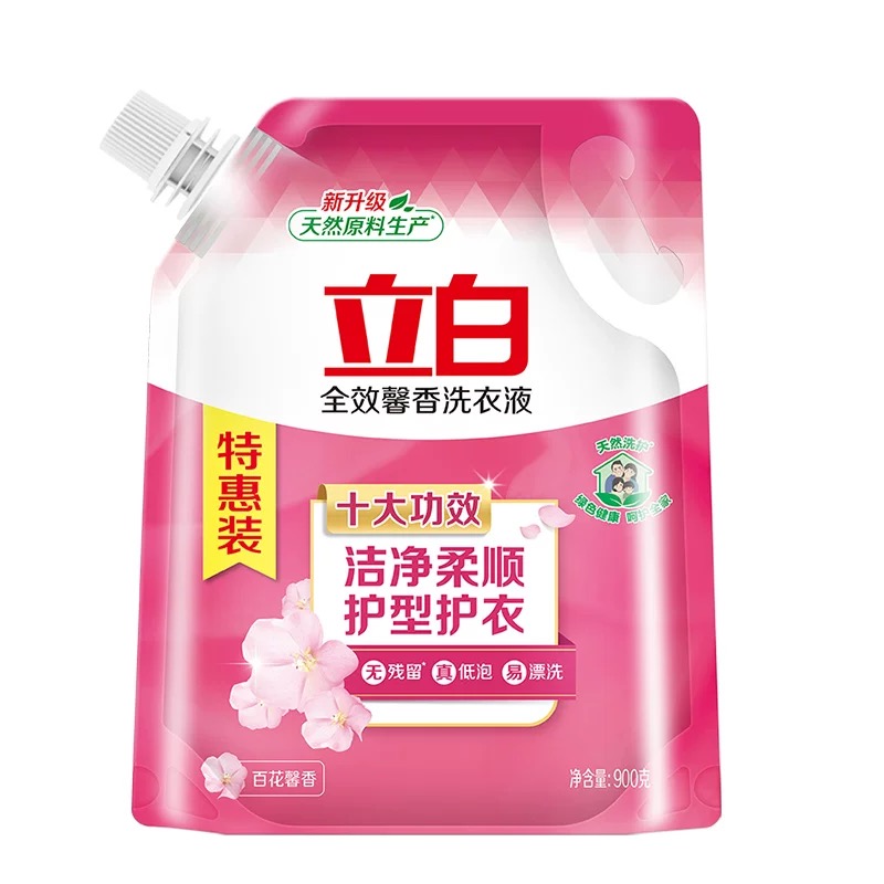 立白全效馨香袋装洗衣液900g