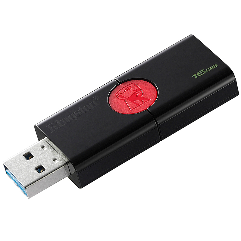 金士顿(Kingston)DT106优盘16GB u盘USB3.1高速车载电脑学生办公创意u盘 16g推拉U盘黑红新款