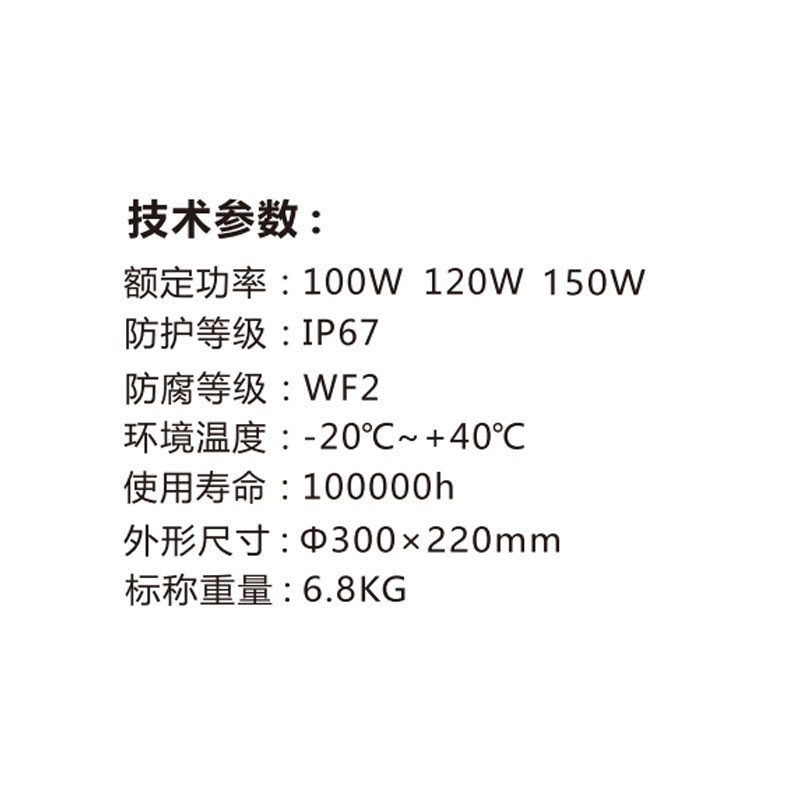 荣的LED泛光灯 ZR8181B 300W高清大图