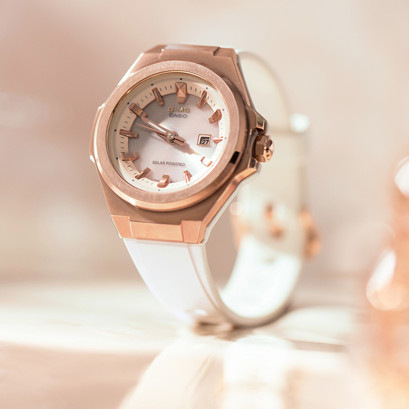 casio旗舰店MSG-S500G商务防水石英表 女卡西欧官方 BABY-G卡西欧手表女太阳能baby-g运动电子女表