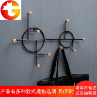 北欧创意钥匙挂钩壁挂铁艺饰品客厅口玄关墙上装饰免打孔挂衣钩