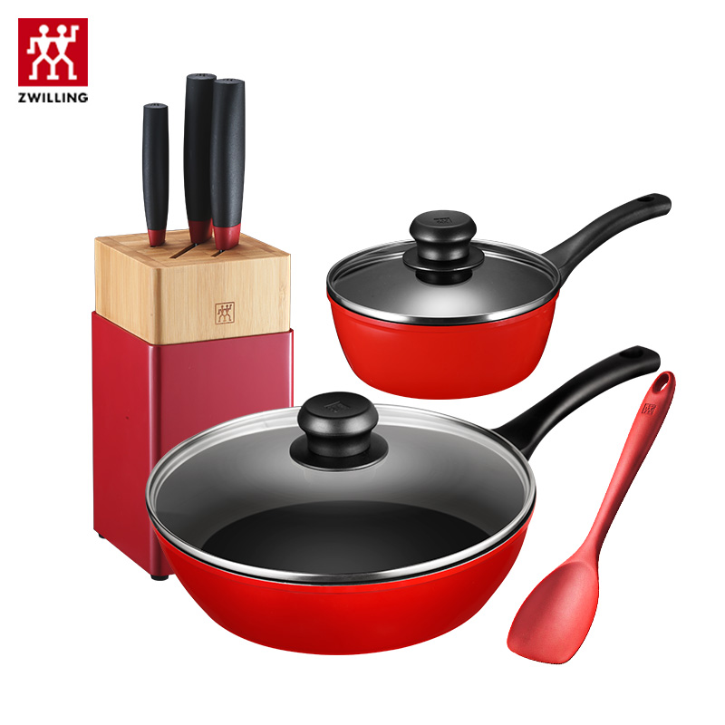 德国双立人(ZWILLING) NOWS系列厨房刀具套装不粘煎炒锅牛排锅奶锅菜刀多用刀剪刀炊具组合高清大图