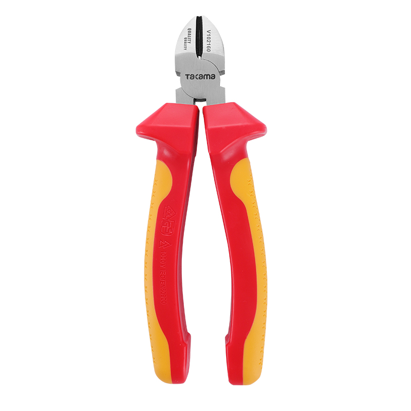 takama 高松 VDE绝缘耐压斜嘴钳偏口钳电子剪钳7英寸 v102180高清大图
