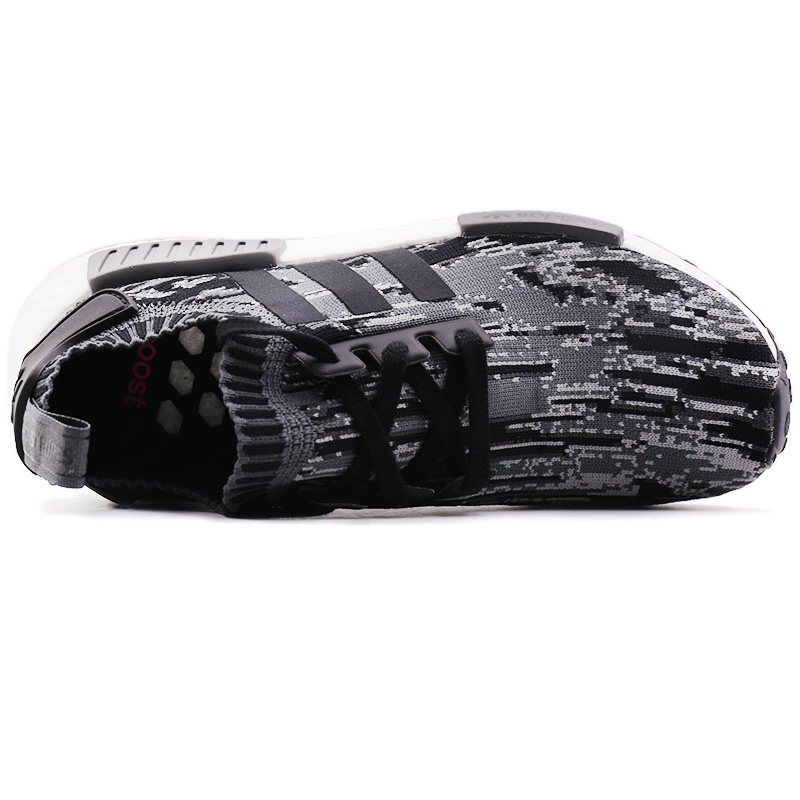 Adidas阿迪达斯三叶草 NMD R1 Boost PK 黑白噪音男鞋运动休闲跑步鞋 BZ0223