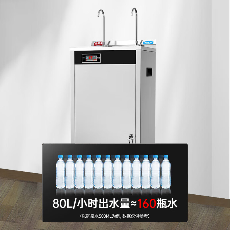意黛斯(YIDAISI)商用直饮机 饮水机开水器 公司学校单位热水机工厂食堂直饮水机 YQ-2E-5L鹅颈龙头 五级超滤