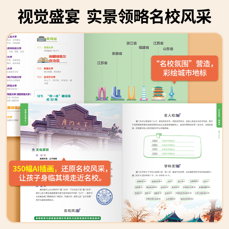 [全2册 店长推荐]学霸大学城上下册 全国通用 [正版]花花专属学霸大学城大学城百所名校解析中国大学专业详解高考志愿填报高清大图