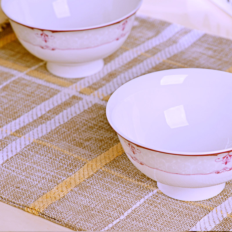 浩雅景德镇陶瓷餐具3.5寸-5.5寸饭碗套装高脚碗碗米饭碗10个装是否一次性使用(否)巴洛克