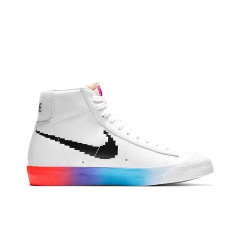 nike耐克blazermid77开拓者电玩像素夜光高帮板鞋dc3281101