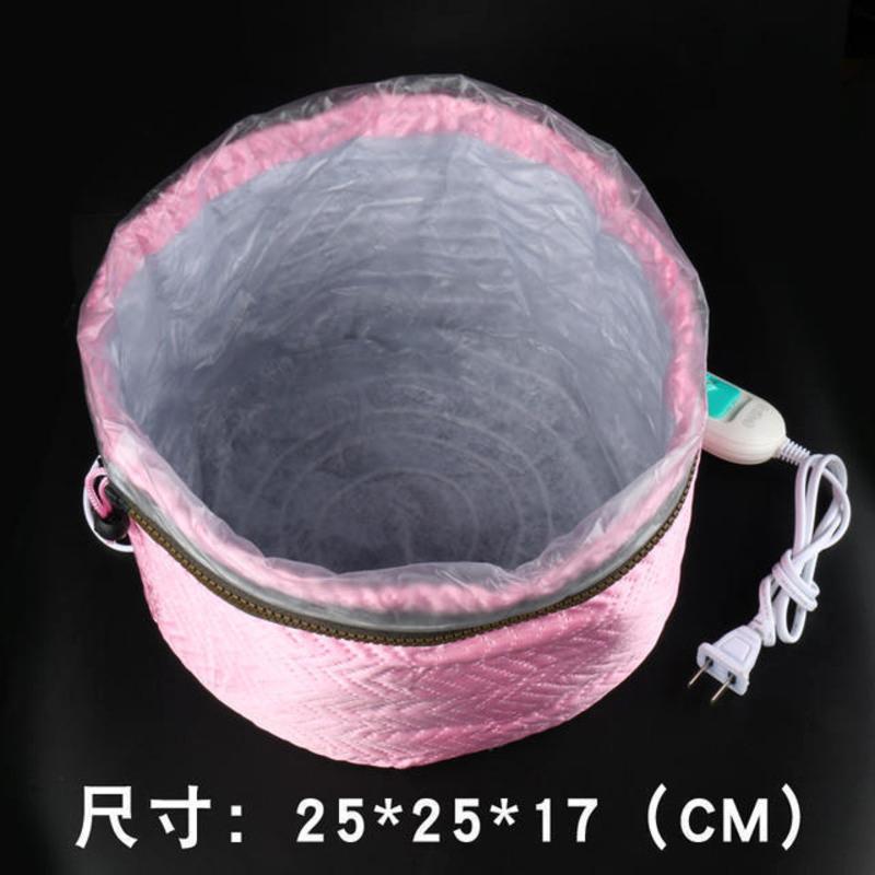 理发店加热烫发帽发膜发廊大号蒸发焗油机家用头发护理电热帽子 红色