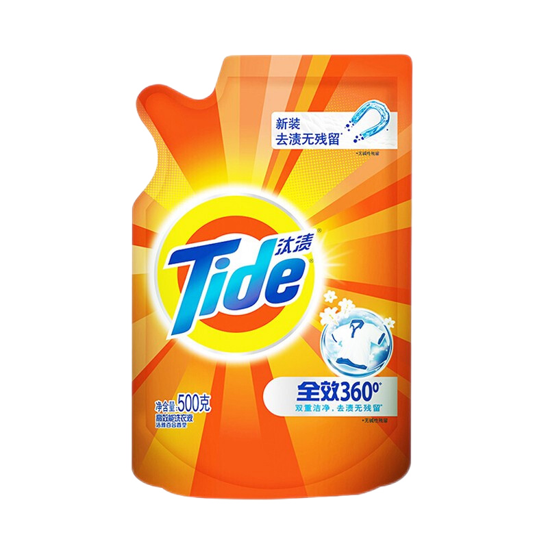 汰渍全效360高效能洗衣液袋装500g