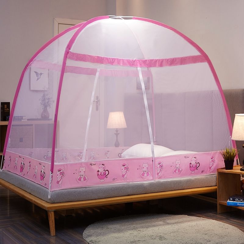 免安装蒙古包蚊帐家用1.8米床1.5m学生1.2米帐篷单人0.9m高清大图