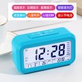 timess智能闹钟学生专用起床神器强力叫醒电子时钟时间管理计时器 蓝色【电池款】【夜光+语音报时+3组闹钟】