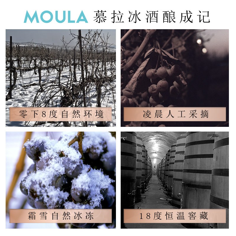 慕拉(MOULA)冰酒 甜红冰酒甜型白葡萄冰酒果酒500ml*6支