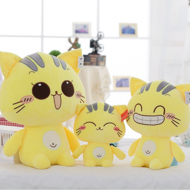 可爱猫咪布偶儿童毛绒玩具布娃娃大脸招财猫公仔女孩生日七夕