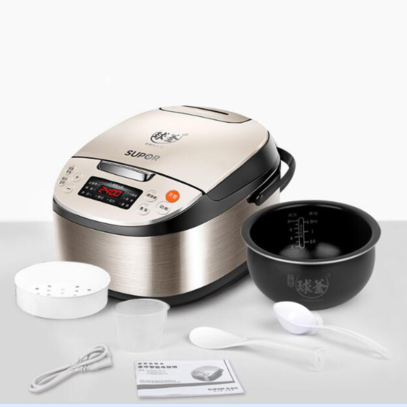 苏泊尔(SUPOR) 电饭煲 CFXB40FC9033Q-75 电饭锅4L容量球釜内胆拉丝不锈钢机身预约功能 立体式加热