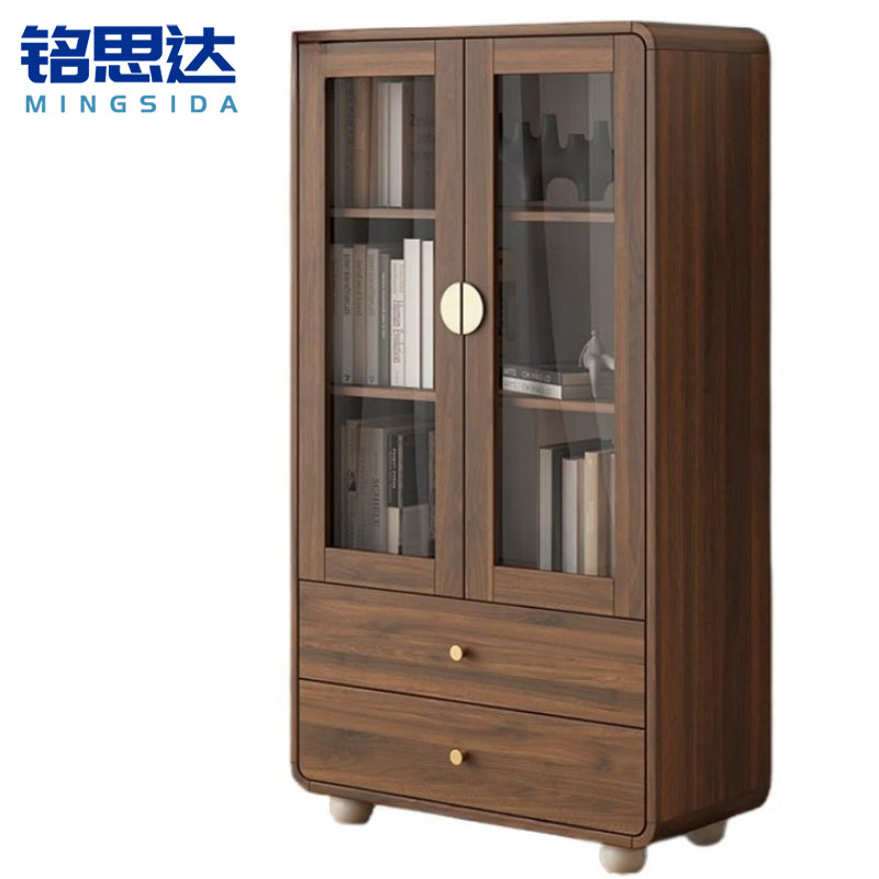 铭思达木质书柜4层60cm个高清大图