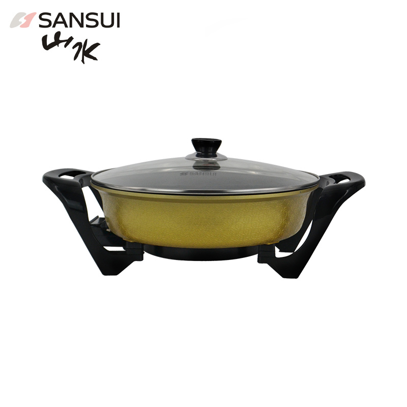 山水(SANSUI) SHG-3011 多功能不锈钢电火锅电蒸锅电煮锅电热锅