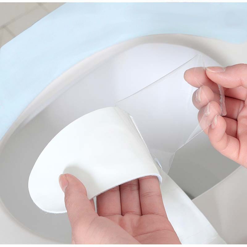 马桶坐垫防水家用马桶贴粘贴式坐便器垫厕所马桶圈四季通用马桶垫-【10对装】;混搭色