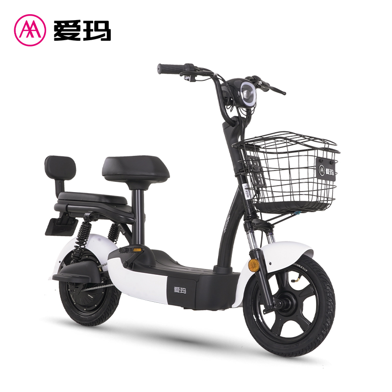 爱玛(AIMA)小电驴牛牛国潮来袭48V12AH铅酸电池时尚电动自行车