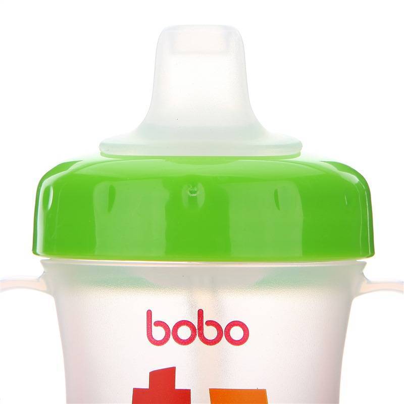 乐儿宝(bobo)安全软嘴杯PP学饮杯水杯水壶 170ML绿色 适用年龄6个月以上