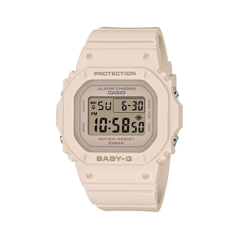 CASIO 男士时尚腕表米色粉色搭配防水巴多功能时尚配饰
