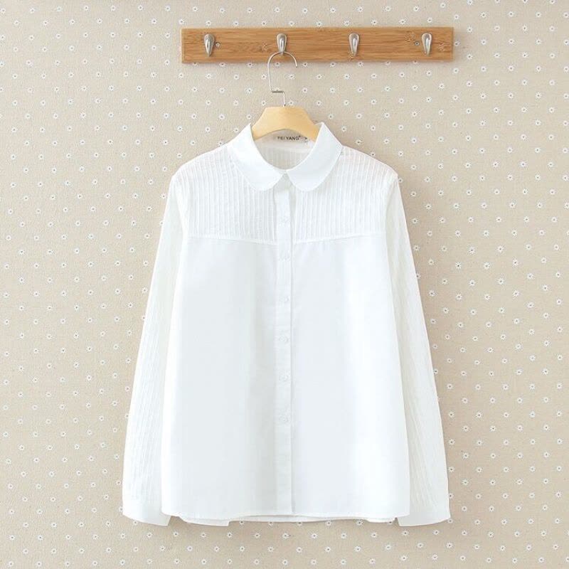 迪鲁奥(DILUAO)春秋孕妇装新款纯棉OL上衣上班衬衫宽松大码中长袖打底衫孕妇薄款职业装白衬衣夏图片