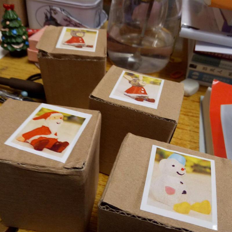zakka小摆设圣诞节礼物仰望天空小动物圣诞装饰品店铺柜台小摆件|双人座