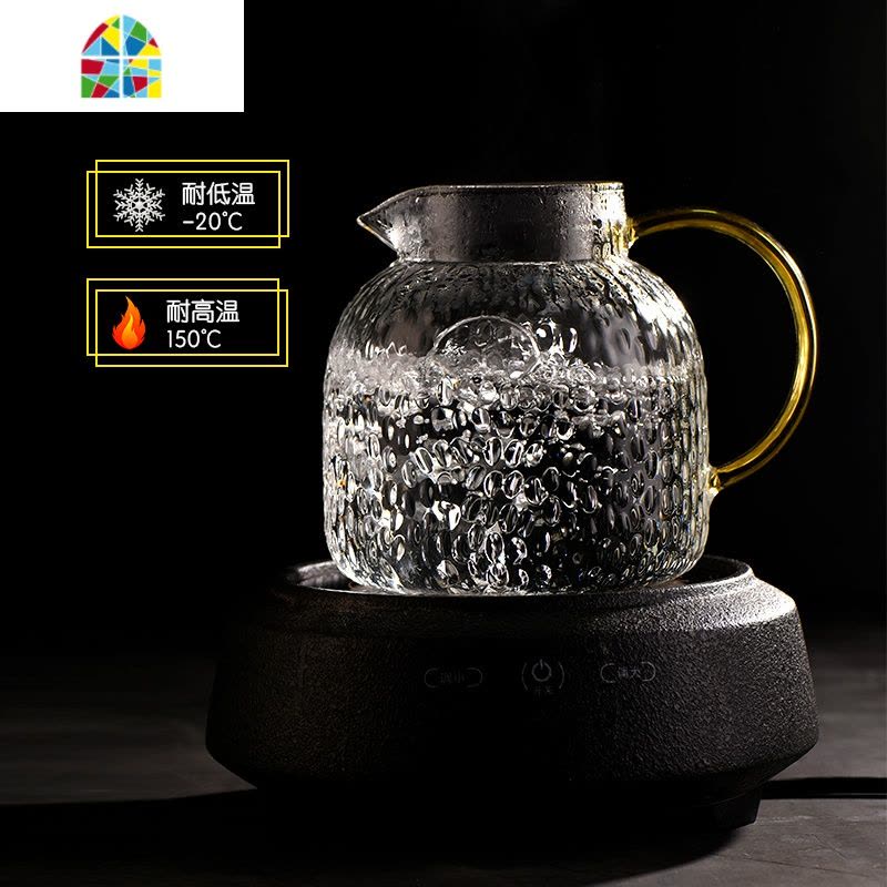冷水壶玻璃可高温北欧创意白开水杯套装家用扎壶耐热防爆凉水壶 FENGHOU 冰泉壶1800ml图片