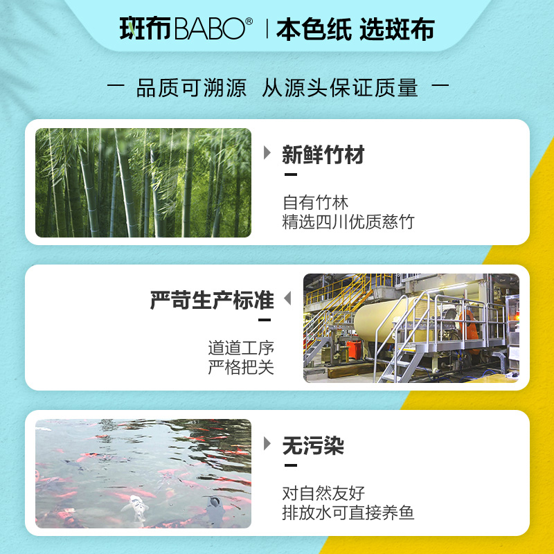 斑布(Babo) BASE系列3层抽纸 90抽*24包高清大图