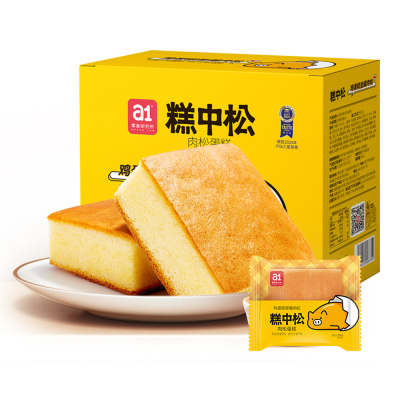 爱逸(A1) 糕中松蛋糕面包500g*1箱 早餐整箱肉松蛋糕营养食品