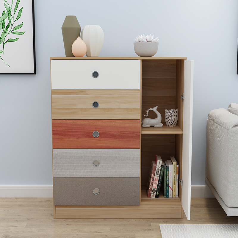 北欧五斗柜简约现代储物客厅收纳柜子抽屉式多功能卧室五斗橱参数