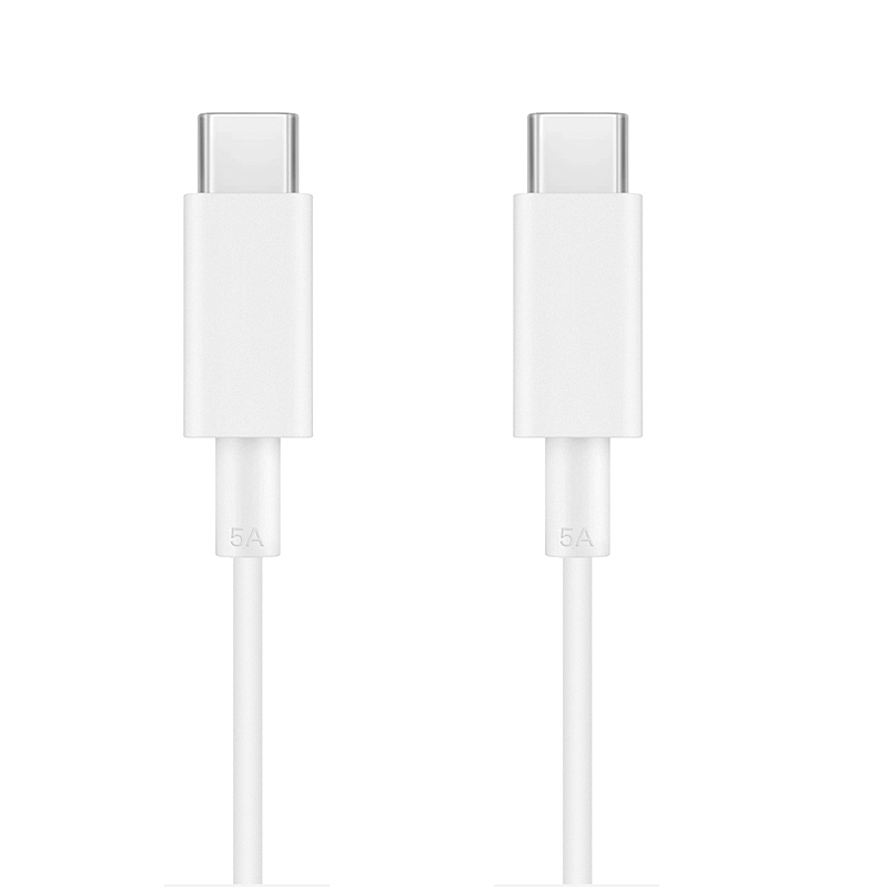华为原装数据线 CP43 Type-C 转Type-C 5A快速充电 1m 白色 Type-C转Type-C 5A线