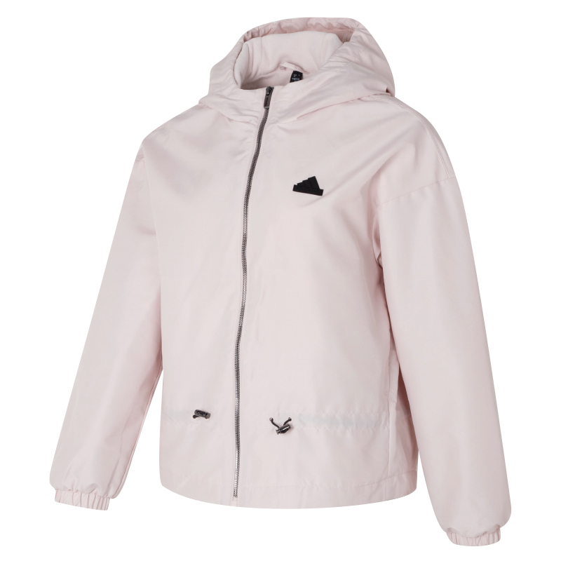 阿迪达斯 (adidas)外套女装新款户外健身跑步防风休闲宽松连帽运动服夹克 IM8815 ZP高清大图