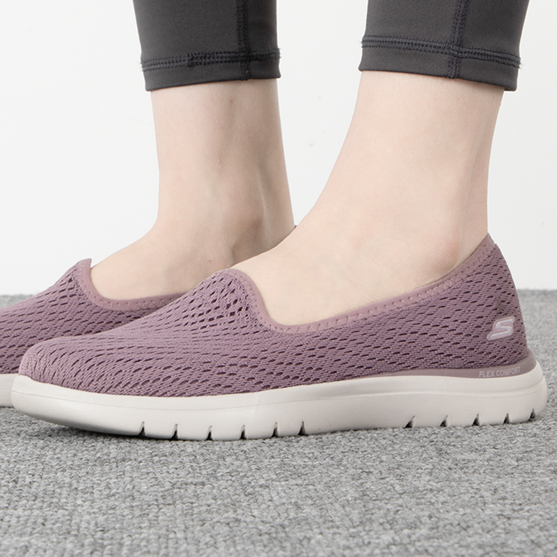 Skechers/斯凯奇女鞋新款一脚穿健步鞋网面透气运动休闲鞋136505-LTMV ZP