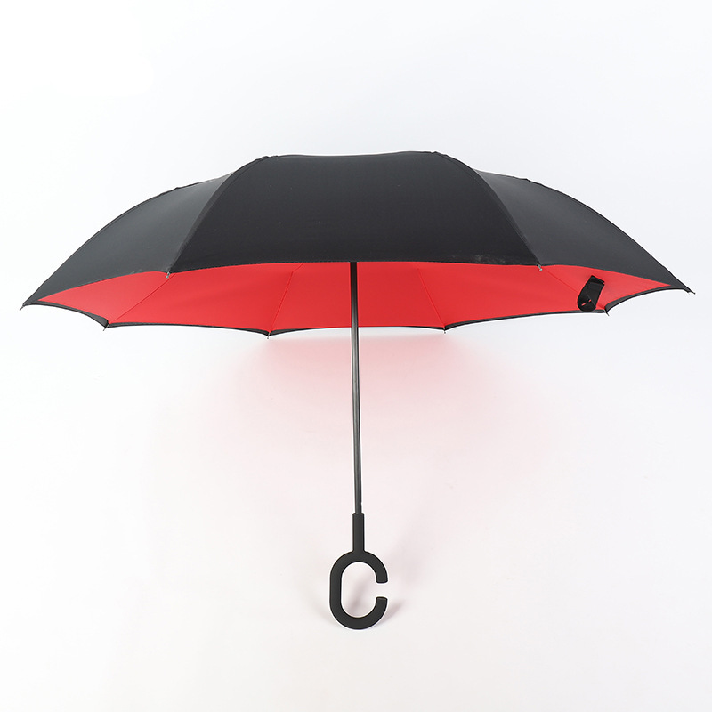 双层反向伞 c型免持式晴雨伞