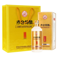 贵州茅台镇白酒礼盒赤台特酿酒酱香型53度纯粮坤沙酒窖藏陈酿年份口粮酒单瓶500ml泡沫装