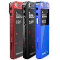 飞利浦录音笔 VTR8060 16G 会议 学习记录 WIFI 语音转文本 APP文件传输分享 智能数字降噪录音笔 红色