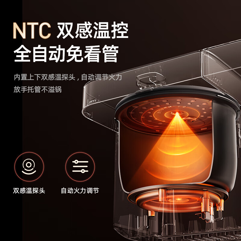 摩飞电器(Morphyrichards)双胆电饭煲电饭锅 家用多功能2+2L双胆双控二合一煮饭微压煲汤低糖煮饭煲煲汤锅高清大图