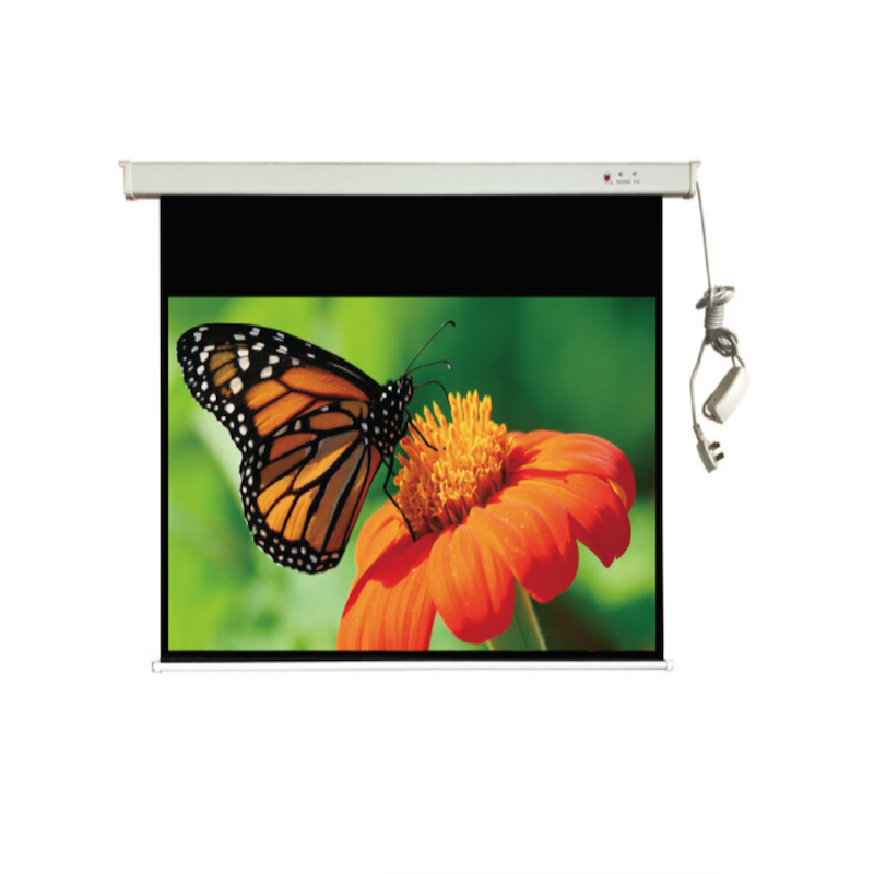 红叶 84英寸16:9电动投影幕布单个装-(个) 玻珠幕