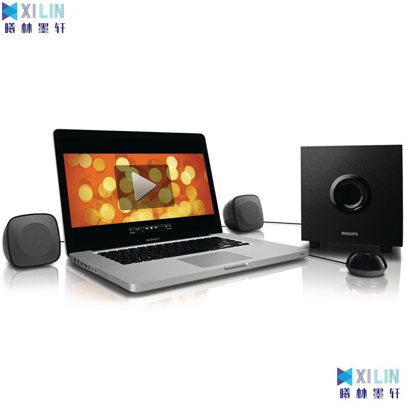 Philips/飞利浦 电脑 音响 台式机低音炮2.1笔记本家用桌面有限小音箱电视重低音游戏收钱吧上课