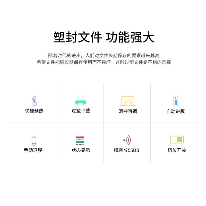 得力(deli)3894塑封机塑封膜A3/A4照片塑封机过塑机过胶机文件覆膜机塑封膜3寸5寸7寸 A3大小尺寸塑封机