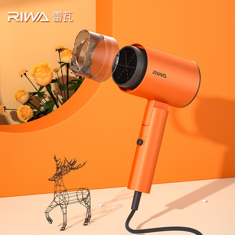 雷瓦(RIWA)RC-7855 可折叠电吹风 小巧便携式吹风筒高清大图