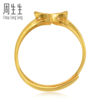 周生生(CHOW SANG SANG)黄金足金通花蝴蝶戒指开口女戒 27937R计价