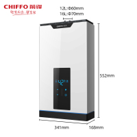 前锋燃气热水器微火苗恒温智能双低压天然气热水器X315象牙白13L